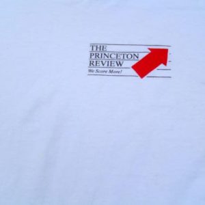Vintage 1980s White Princeton Review Testing T-Shirt XL