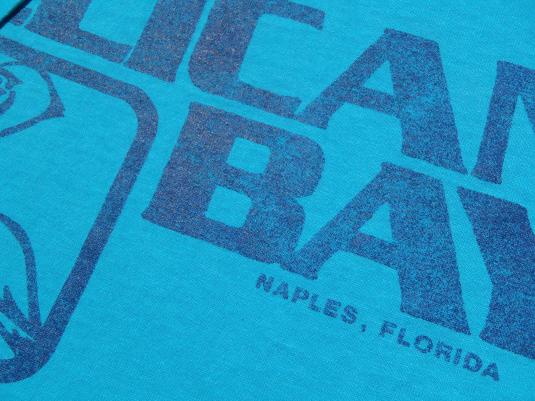 Vintage 1980s Pelican Bay Naples Florida Aqua T Shirt XL