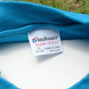 Vintage 1980s Inappropriate Florida Tourist Aqua T-Shirt XL