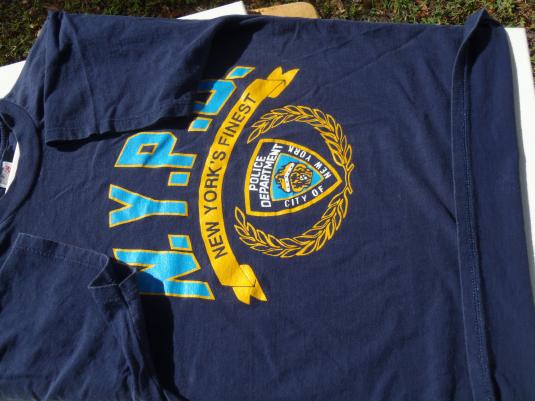 Vintage 1980s New York Police Department NYPD Blue T-Shirt L