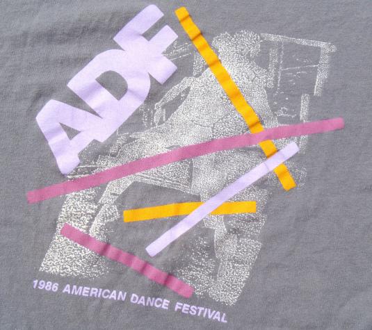 Vintage 1986 American Dance Festival Gray Cotton T-Shirt L