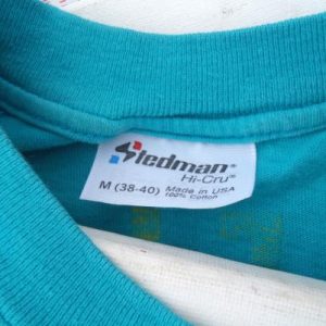 Vintage 1980s Aqua Blue Nova Scotia Bicycling Cotton T-Shirt M