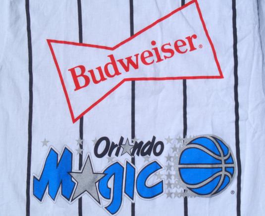 Vintage 1990s White Orlando Magic NBA Budweiser T-Shirt L/XL