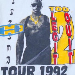 Vintage 1992 MC Hammer Too Legit 2 Quit Tour Cotton T-Shirt