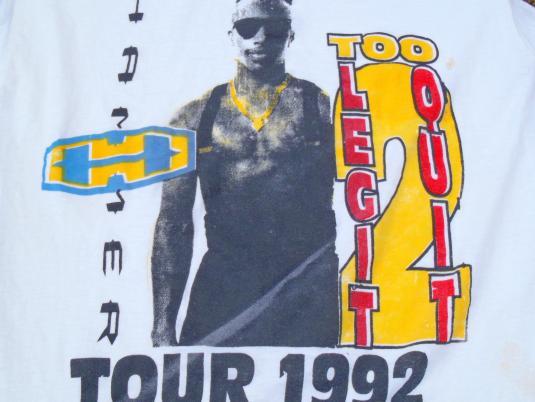 Vintage 1992 MC Hammer Too Legit 2 Quit Tour Cotton T-Shirt