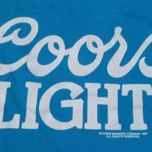 Vintage 1993 Aqua Coors Light T Shirt XL