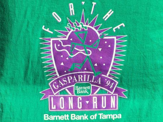 Vintage 1994 Gasparilla Distance Classic Green T-Shirt L