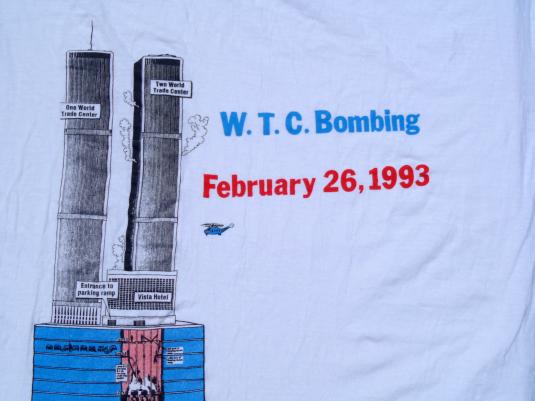 Vintage 1993 World Trade Center Bombing White T-Shirt XL