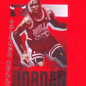 Vintage 1990s Red Chicago Bulls Michael Jordan T-Shirt L Sta