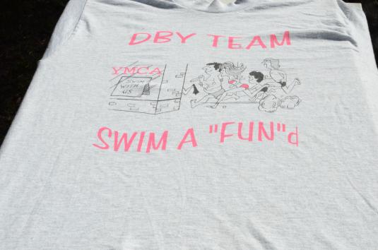 Vintage 1990s DBY YMCA Swim Team Heather Gray T Shirt M