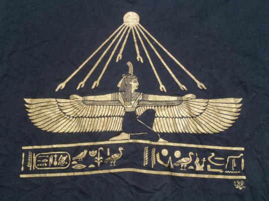 Vintage 1990s Egyptian Wings Black T-Shirt XL