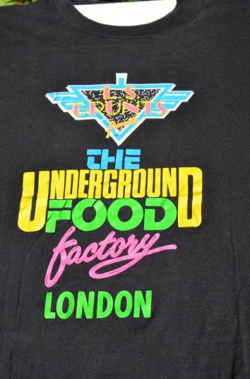 Vintage 1980s Underground Food Factory Souvenir T-Shirt M