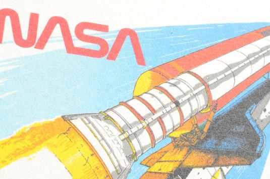 Vintage 1980s Nasa Space Shuttle Yellow T-Shirt M