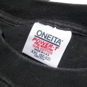 Vintage 1980s Gorilla Snot Black Cotton T-Shirt XXL Oneita
