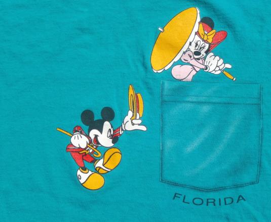 Vintage 1990s Aqua Mickey Minnie Mouse Disney FL T Shirt XL