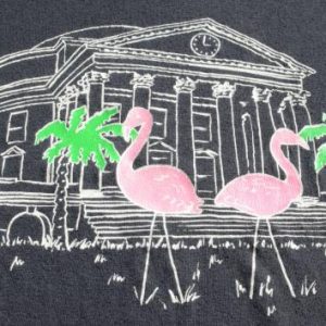 Vintage 1980s Flamingos Black T Shirt L/XL