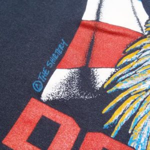 Vintage 1990s Desert Storm Patriotic Eagle Black T-Shirt L