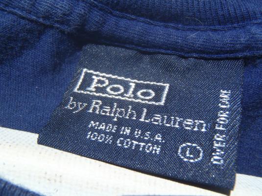 Vintage 1990s Polo Bear Navy Cotton T-Shirt L Ralph Lauren