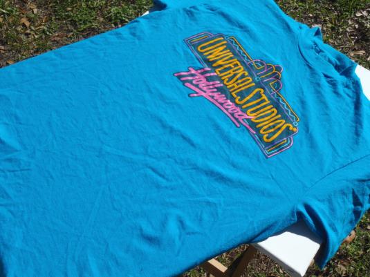 Vintage 1990s Universal Studios Hollywood Aqua T Shirt M | Defunkd