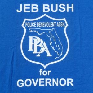 1994 Jeb Bush for Governor PBA Vintage T Shirt XL