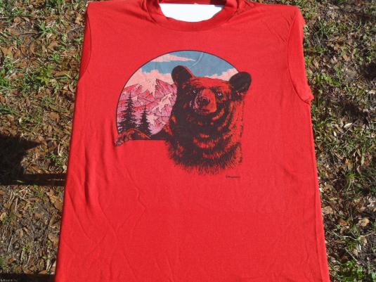 Vintage 1980s Red Bear T-Shirt