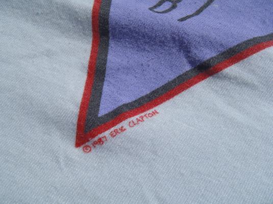 Vintage 1987 Eric Clapton Phil Collins Tour Gray T Shirt S/L