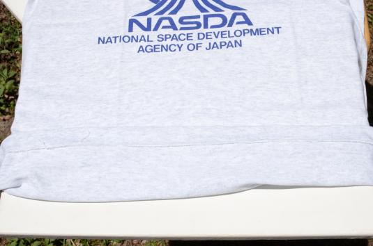 Vintage 1990s NASDA Japan Space Agency Heather Gray T Shirt