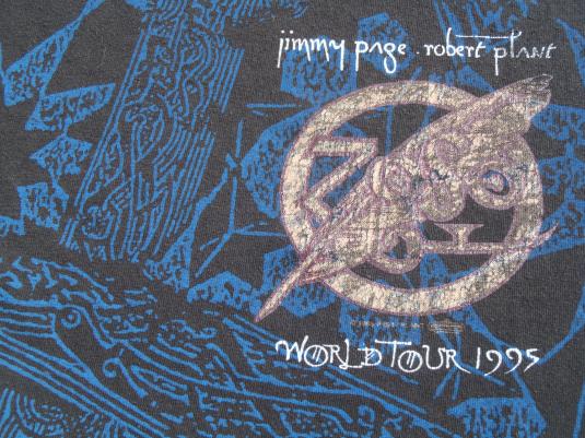 Vintage 1995 Jimmy Page Robert Plant Tour T Shirt M/L | Defunkd