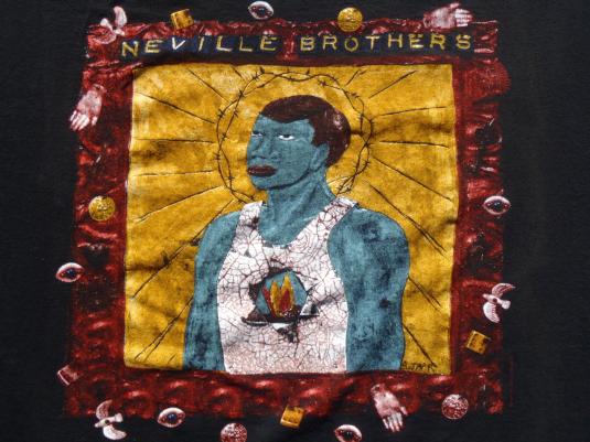 Vintage 1990 Neville Brothers Brothers Keeper Black T-Shirt