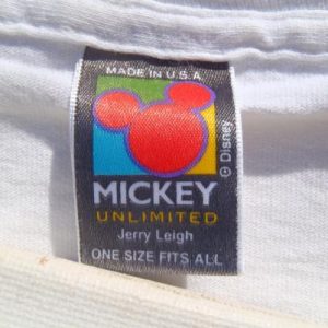 Vintage 1990s Mickey Mouse Souvenir White T-Shirt XL
