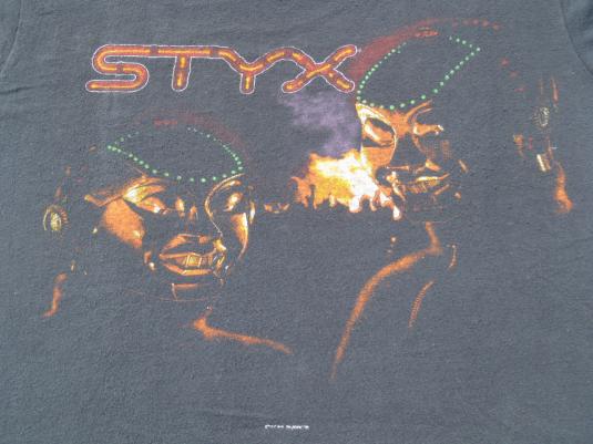 Vintage 1982 Styx Kilroy Was Here Tour Black T Shirt Adult M