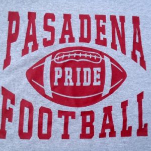 Vintage 1990s Pasadena Pride Football Gray Half T-Shirt L