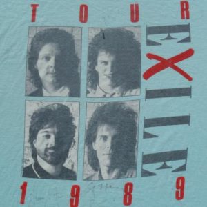 Vintage 1989 Exile Concert Tour Light Green T-Shirt L