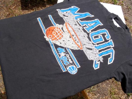 Vintage 1990s Black Orlando Magic NBA Basketball T Shirt L