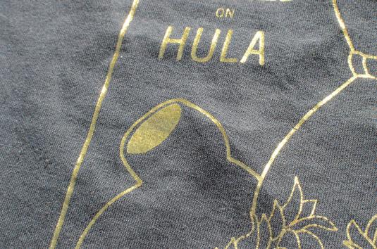 Vintage 1990s Hooked on Hula Black T-Shirt L