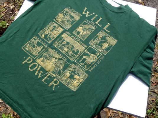 Vintage 1990s William Shakespeare Green Cotton T Shirt L