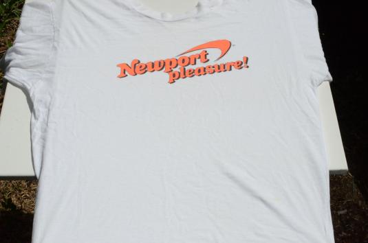 Vintage 1990s Newport Cigarettes White T-Shirt XL | Defunkd