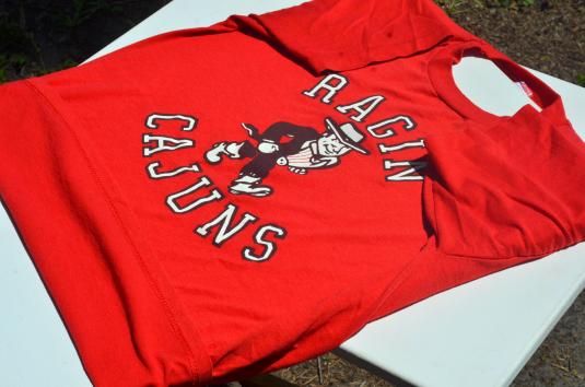 Vintage 1980s University of Louisiana Ragin Cajuns T-Shirt L