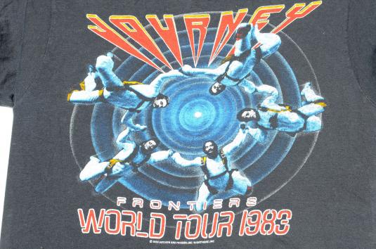 Vintage 1983 Journey Frontiers Concert Tour Black T Shirt M