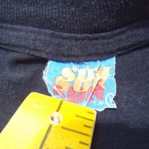 Vintage 1980s Novelty Funny Bear Graphic Black T-Shirt M/L