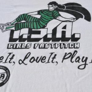 Vintage 1990s ISA Girls Fastpitch T-Shirt T-Shirt M