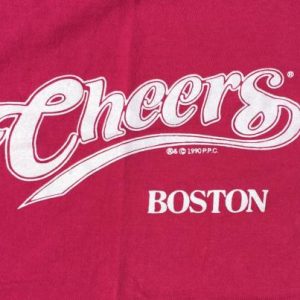 Vintage 1980s Cheers of Boston Pink Souvenir T-Shirt S