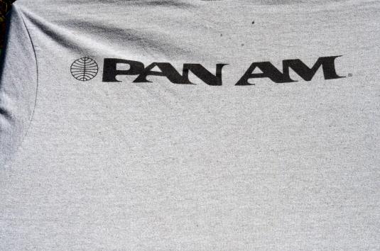 Vintage 1970s Pan Am Clipper Cargo Heather Gray T-Shirt S