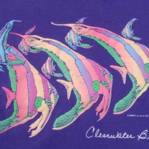 Vintage 1990 Purple Clearwater Beach T-Shirt L