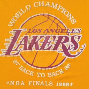 Vintage 1980s Los Angeles Lakers 1987-1988 Champions T-Shirt