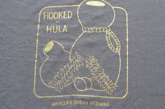 Vintage 1990s Hooked on Hula Black T-Shirt L