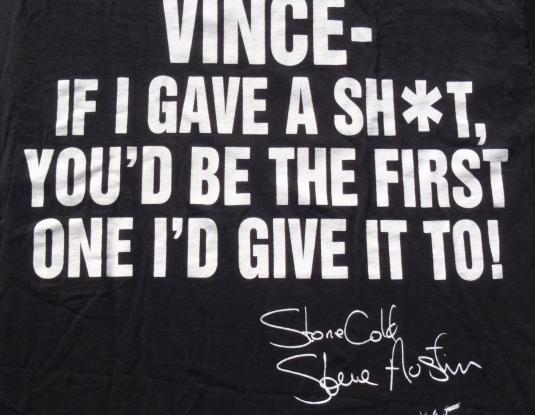 Vintage 1998 Stone Cold Steve Austin WWF Black T Shirt L