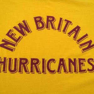 Vintage 1980s Gold New Britain CT Hurricanes T-Shirt L