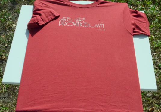 Vintage 1990s Provincetown Bicycles Red T-Shirt M/L