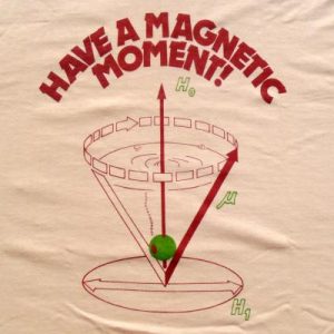 Vintage 1970s ENC Nuclear Magnetic Resonance Beige T-Shirt S